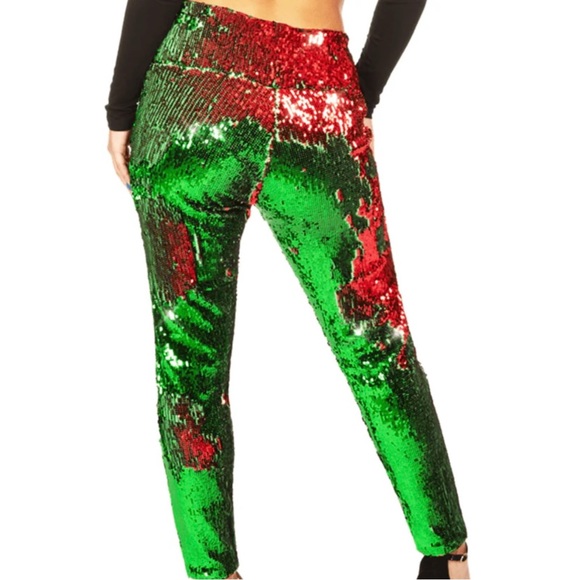 Tipsy Elves- WOMEN'S GAUDY GARLAND UGLY CHRISTMAS CARDIGAN SWEATER & Leggings - Picture 9 of 10
